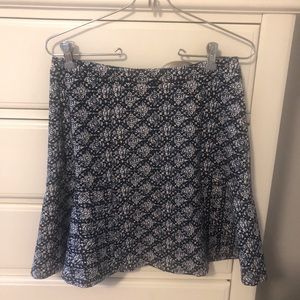 Blue and white skirt